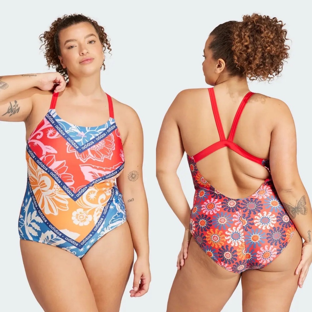 NEW Farm Rio Adidas One Piece Swimsuit Size 4X - Picture 2 of 9